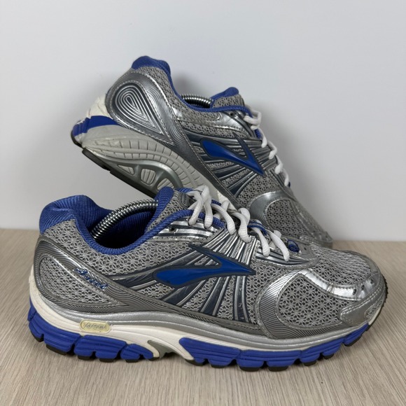 Brooks Shoes - Brooks Ariel Silver Blue White Running Shoes Womens 7 Wide D 1201161D604 Sneaker